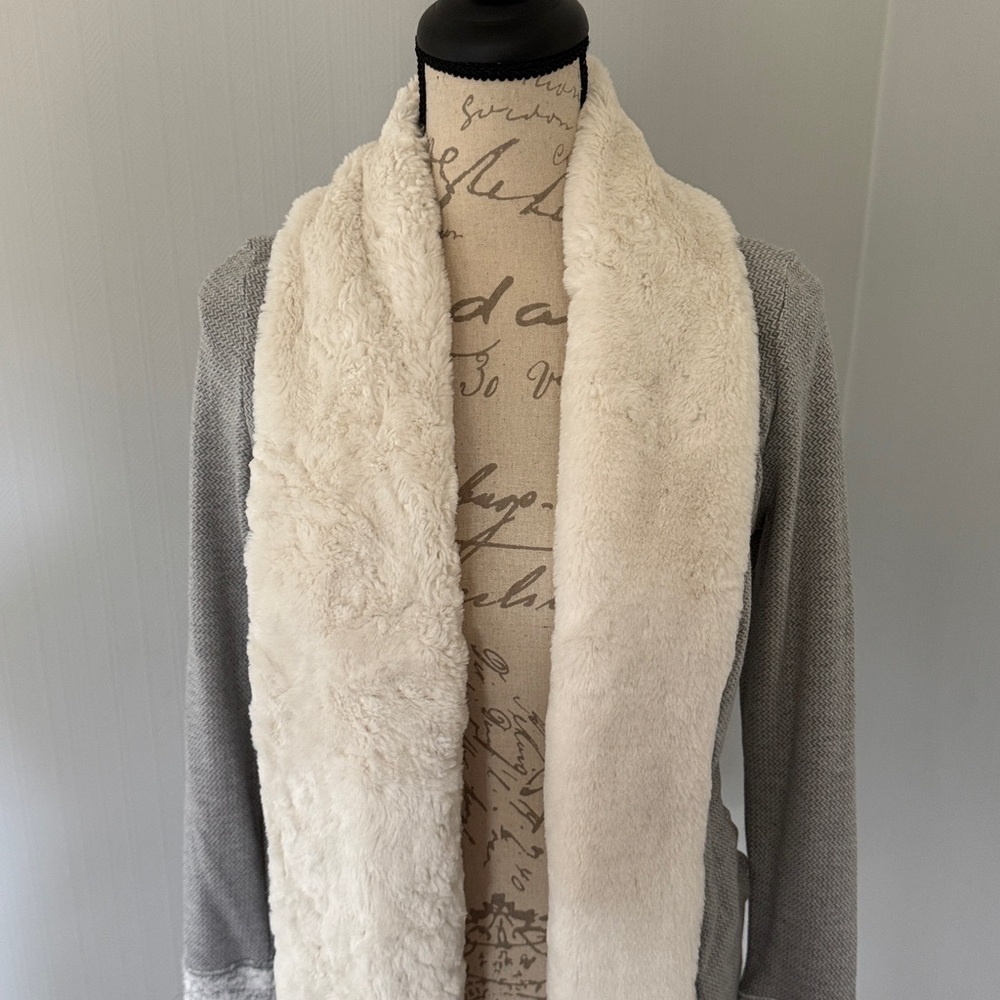 Anthropologie Saturday Sunday Ambrose faux fur cardigan XS - Picture 4 of 8